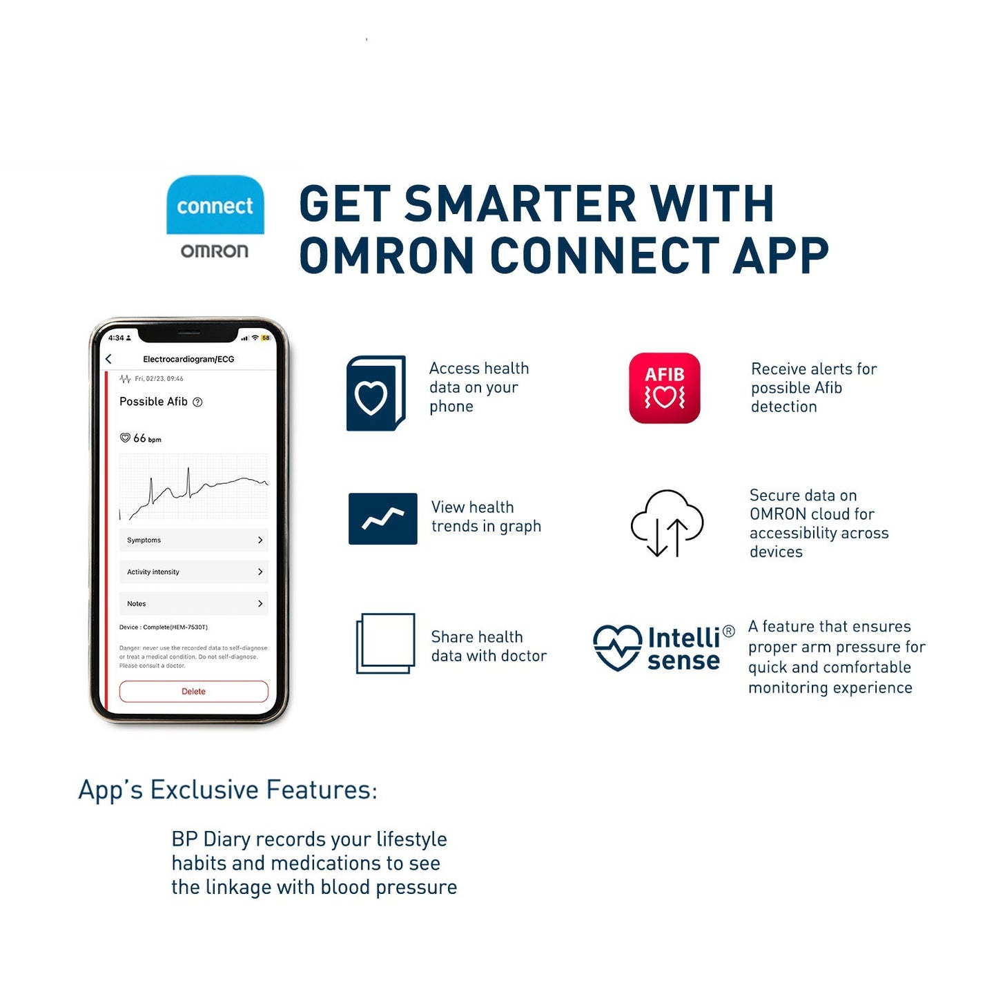 Complete | Upper Arm Blood Pressure Monitor HEM-7530T